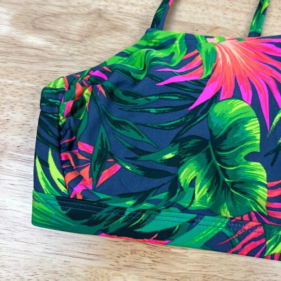 Xhilaration Juniors' Tropical Print Bralette Bikini Top - Size Large - NWT - Picture 3 of 10